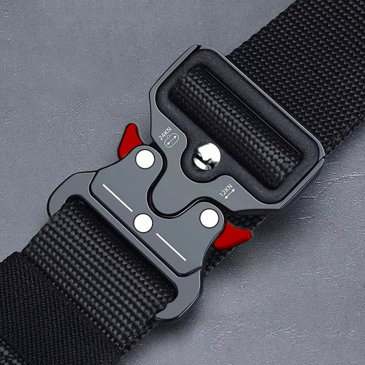 1 Piece Men's Tactical Sports Belt, Quick Release Symmetrical Buckle, Polyester Fiber, Suitable for Outdoor Training Military