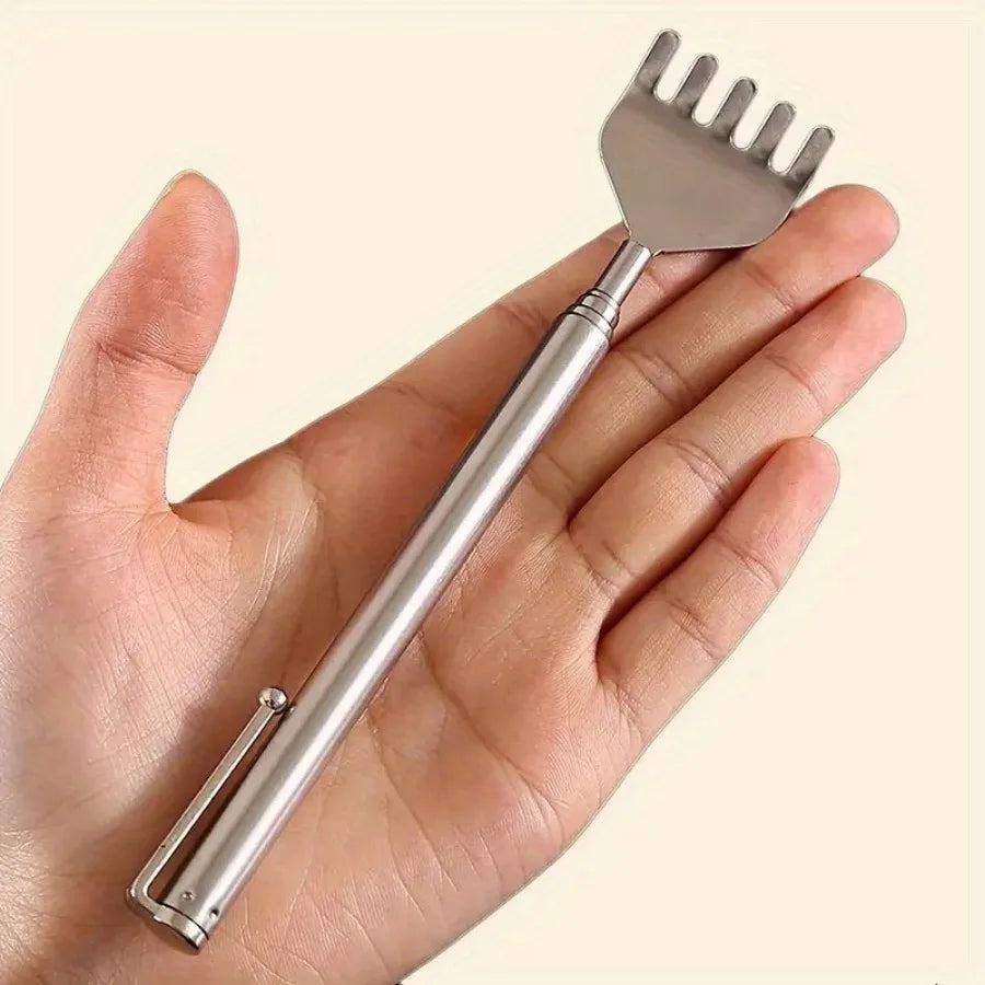 Compact Telescopic Back Massager – Portable Extendable Stainless Steel, Ideal Birthday Gift & Christmas Stocking Stuffer for Sen